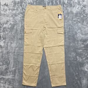 New Lands End Cargo Chino Pants Women’s Size 12 Beige Brown Pants